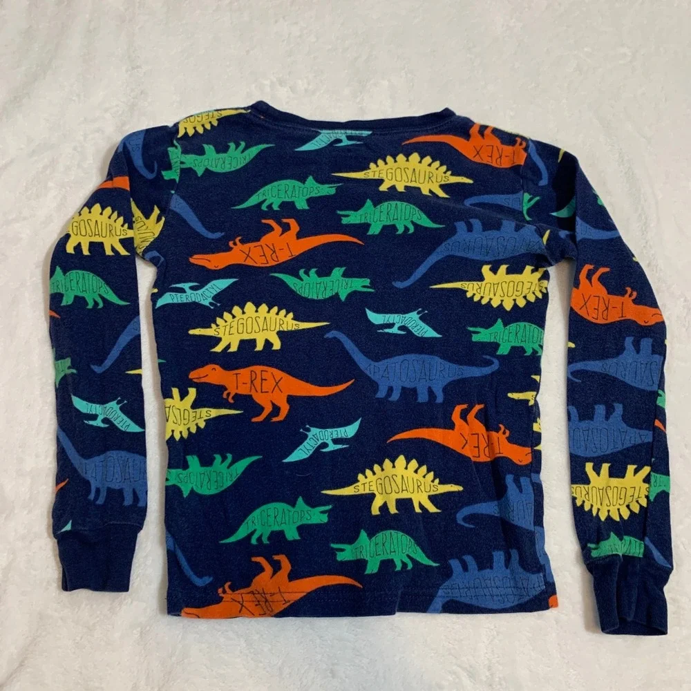 5/$25 Carter's Kids Dinosaur Pajamas Size 8 Long‎ Sleeve Top Pants Set Blue